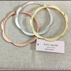 🎉HP🎉 3PC Kate Spade Slender Scallop Bangle Set